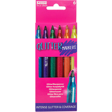 Sense Kuglepenne Sense Glitter Markers 6 Pack