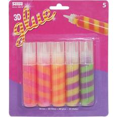 Sense Lim Sense 3D Glitter Glue Striped 5-Pack