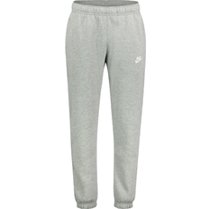 Nike Herre - L Bukser Nike Sportswear Club Fleece Joggers - Dark Gray Heather/Matte Silver/White