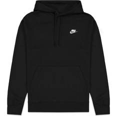 46 - Herre Sweatere Nike Sportswear Club Fleece Pullover Hoodie - Black/White