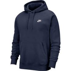 Nike Unisex Overdele Nike Sportswear Club Fleece Pullover Hoodie - Midnight Navy/Midnight Navy/White
