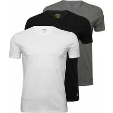 Polo Ralph Lauren Grå - Herre Tøj Polo Ralph Lauren Cotton Crew Neck T-shirt 3-pack - Black/Grey/White