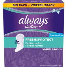 Always Trusseindlæg Always Dailies Fresh & Protect Fragrance Free Normal 60-pack