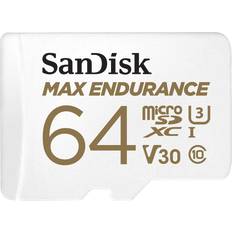 SanDisk 64 GB - USB 3.0/3.1 (Gen 1) - microSDXC Hukommelseskort SanDisk Max Endurance microSDXC Class 10 UHS-I U3 V30 64GB