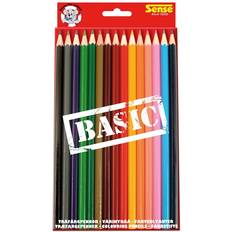 Sense Farveblyanter Sense Wooden Crayons Basic 15-pack