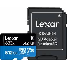 LEXAR 512 GB - microSDXC Hukommelseskort LEXAR High Performance microSDXC Class 10 UHS-I U3 633x 512GB