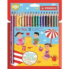 Stabilo Kuglepenne Stabilo Trio Thick Triangular Coloured Pencil 18-pack