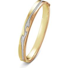 Guld Armbånd Georg Jensen Fusion Bracelet - Gold/Rose Gold/White Gold/Diamonds