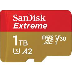 1 TB Hukommelseskort SanDisk Extreme microSDXC Class 10 UHS-I U3 A2 190/130MB/s 1TB +Adapter