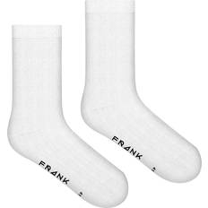 Frank Dandy Hvid Tøj Frank Dandy Bamboo Solid Crew Socks - White