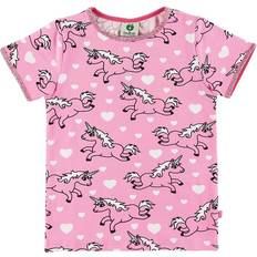Småfolk Drenge T-shirts Småfolk T-shirt Unicorn - Sea Pink (02-1014)