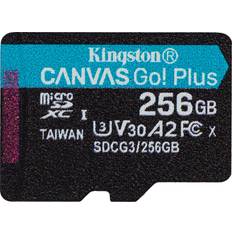 Hukommelseskort & USB Stik Kingston Canvas Go! Plus microSDXC Class 10 UHS-I U3 V30 A2 170/90MB/s 256GB