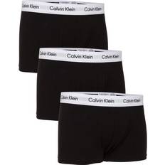 Calvin Klein Sort Underbukser Calvin Klein Cotton Stretch Low Rise Trunks 3-pack - Black