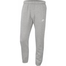 Nike Herre Bukser & Shorts Nike Sportswear Club Fleece Men's Pants - Dark Grey Heather/Matte Silver/White