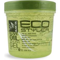Farvet hår - Reparerende Hårgel Eco Style Olive Oil Styling Gel 473ml