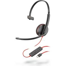 On-Ear - Rød Høretelefoner Poly Blackwire C3210 USB-A