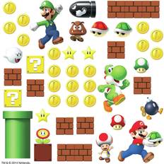 Vægdekorationer Børneværelse RoomMates Nintendo Super Mario Bros. Mario & Luigi Build a Scene Wall Decals
