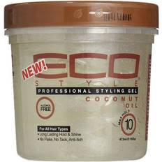 Farvet hår - Reparerende Hårgel Eco Style Styling Gel Coconut Oil 473ml
