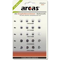 Arcas Alkaline Button Cell 20-pack