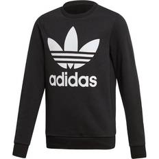 adidas Junior Trefoil Crew Sweatshirt - Black/White (ED7797)
