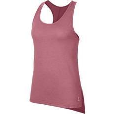 Grøn - Viskose Toppe Nike Yoga Tank Top Women - Desert Berry/Heather/Light Arctic Pink/Light Arctic Pink