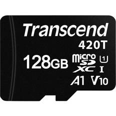 Transcend 128 GB - microSDXC Hukommelseskort Transcend 420T microSDXC Class 10 UHS-I U1 V10 A1 128GB