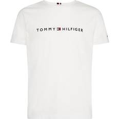 Tommy Hilfiger Hvid Tøj Tommy Hilfiger Flag Logo Crew Neck T-shirt - Snow White