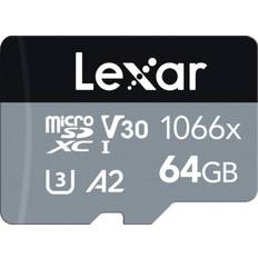 LEXAR 64 GB - Class 10 - microSDXC Hukommelseskort LEXAR Professional microSDXC Class 10 UHS-I U3 V30 A2 1066x 64GB