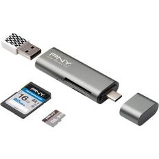 Micro sd kort PNY USB-C/USB 3.0 Card Reader for microSDXC/SDXC