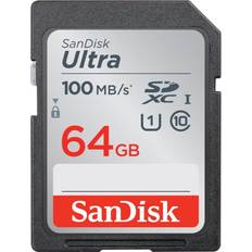 SanDisk 64 GB - SDXC Hukommelseskort SanDisk Ultra SDXC Class 10 UHS-I U1 100MB / s 64GB