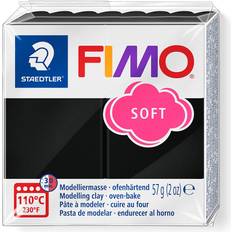 Sort Modellervoks Staedtler Fimo Soft Black 57g