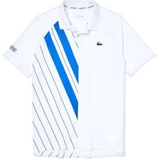 Lacoste Sport x Novak Djokovic Print Stretch Jersey Polo Shirt Men - White/Blue