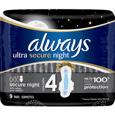 Always Ultra Secure Night Size 4 with Wings 9-pack