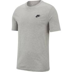 Nike Bomuld - Herre - M - Udendørsjakker T-shirts Nike Sportswear Club T-shirt - Dark Grey Heather/Black