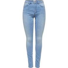 34 - Dame - Polyester Jeans Only Royal Hw Skinny Fit Jeans - Blue/Blue Light Denim