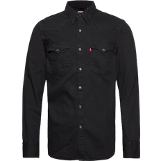Levi's Herre - XS Skjorter Levi's Barstow Western Standard Shirt - Marble Black Denim Rinse/Black