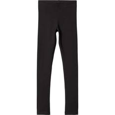 104 - Leggings - Piger Bukser Name It Basic Cotton Leggings - Black/Black (13180124)