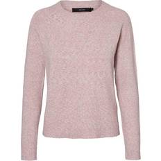 Vero Moda Nylon Tøj Vero Moda Doffy O-Neck Long Sleeved Knitted Sweater - Purple/Woodrose