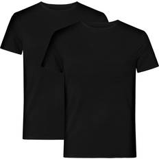 Rund hals - XXS T-shirts Resteröds Bamboo T-shirt 2-pack - Black