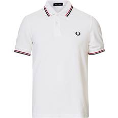 34 - Bomuld Polotrøjer Fred Perry Twin Tip Polo Shirt - White/Bright Red/Navy
