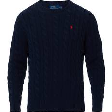 Polo Ralph Lauren Herre - S - Sweatshirts Sweatere Polo Ralph Lauren Cable-Knit Cotton Sweater - Hunter Navy