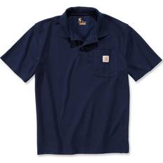 Polyester Polotrøjer Carhartt Contractor's Work Pocket Polo - Navy