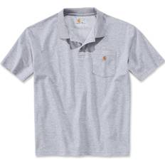 Løs - S Polotrøjer Carhartt Loose Fit Midweight Short-Sleeve Pocket Polo - Heather Gray