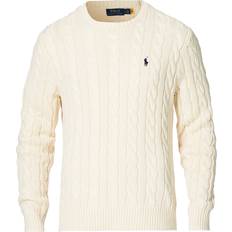 Polo Ralph Lauren Herre - L - Striktrøjer Sweatere Polo Ralph Lauren Cable-Knit Cotton Sweater - Cream