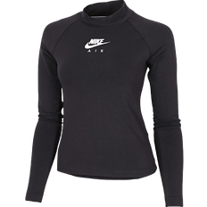 32 - Dame - Sort - XXL T-shirts Nike Air Long Sleeved Top - Black/White