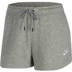 Nike 48 - Dame - Polyester Shorts Nike Sportswear Essential French Terry Shorts W - Dk Grey Heather/White