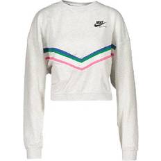 Nike 48 - Dame - Rund hals Sweatere Nike Sportswear Heritage Crew Sweatshirt - Birch Heather/Black