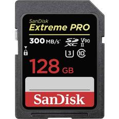 SanDisk SDXC Hukommelseskort & USB Stik SanDisk Extreme Pro SDXC Class 10 UHS-II U3 ​​V90 300/260MB/s 128GB