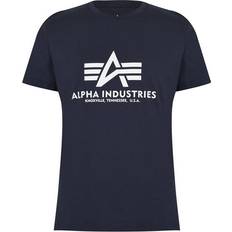 Alpha Industries Blå Tøj Alpha Industries Basic Logo T-shirt - Navy Blue/White