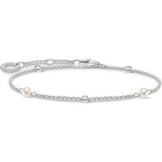 Thomas Sabo Charm Club Glamorous Bracelet - Silver/Transparent/Pearl